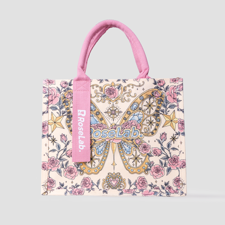 Imagen de BEIGE TOTE BAG ROMANTIC GARDEN